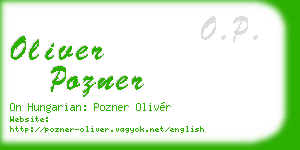 oliver pozner business card